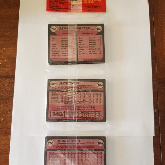 1989 Topps Baseball Rack Pack (3-Pack / 43 Cards Total) New unopened - Picture 2 of 6
